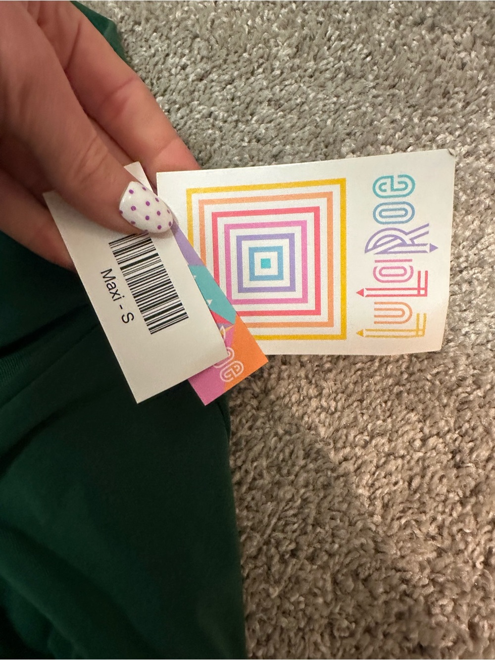 LuLaRoe Deep Emerald Green Maxi Skirt - Picture 3 of 3